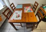 Keukentafel met stoelen, Moins de 100 cm, Comme neuf, Brun, Enlèvement