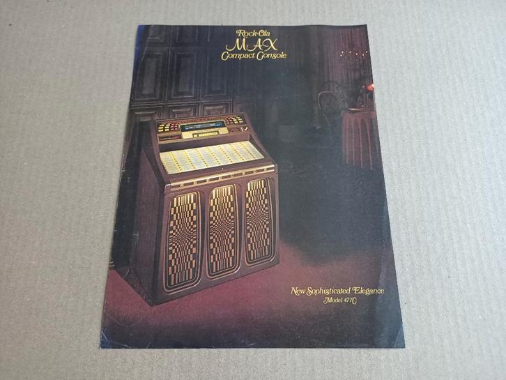 Flyer: Rock-ola 477C Max (1981) jukebox, Collections, Machines | Jukebox, Enlèvement ou Envoi