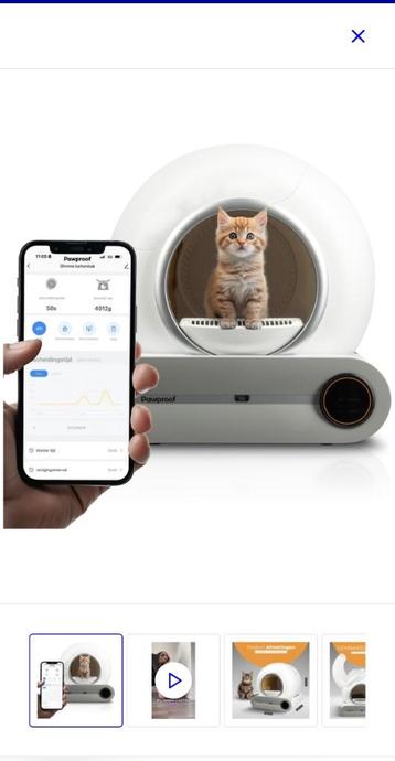 Litière automatique, Enlèvement, Autonettoyant, Comme neuf, Ouvert