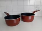 Tefal steelpannen (2 stuks), Huis en Inrichting, Keuken | Potten en Pannen, Ophalen, Gebruikt, Pannenset, Keramische plaat