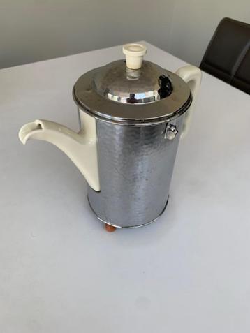 koffiepot Thermisol - porcelein + metaal - Art Deco beschikbaar voor biedingen