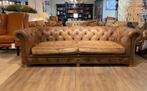 Gave XL Chesterfield 3,5 Zits zetel Vintage Tabacco bruin, Antiek en Kunst, Ophalen of Verzenden