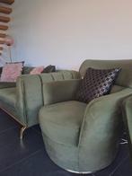 Groene velvet zetels, Huis en Inrichting, Fauteuils, Ophalen, Zo goed als nieuw