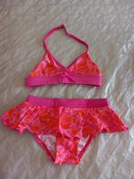 Roze/oranje bikini met bloemetjes 122/128, heel goede staat, Ophalen of Verzenden, Zo goed als nieuw, Meisje, Sport- of Zwemkleding