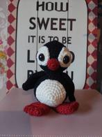 Pinguin gehaakt handemaakt 13 cm groot knuffel, Ophalen of Verzenden, Zo goed als nieuw