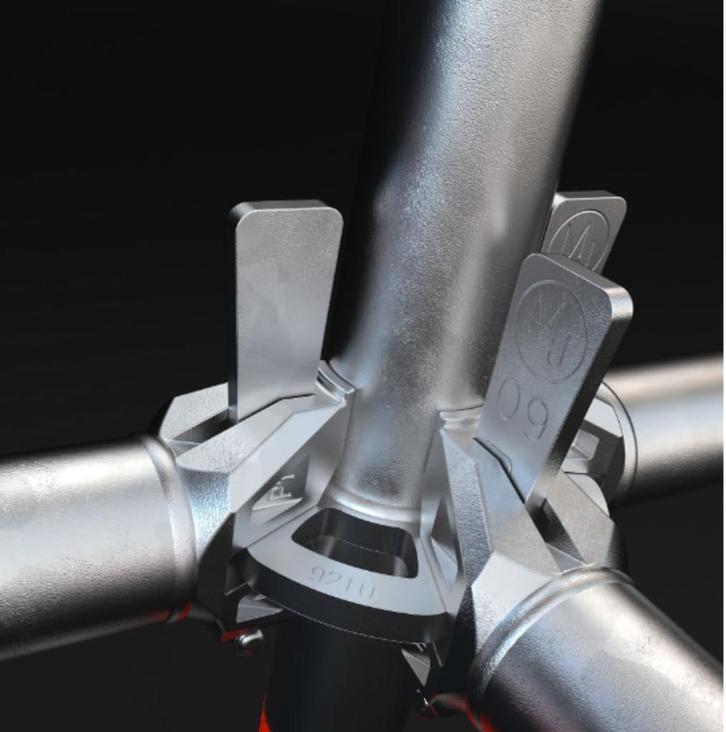 Stelling te huur, Doe-het-zelf en Bouw, Steigers, Zo goed als nieuw, Gevelsteiger, 5 meter of hoger, Ophalen