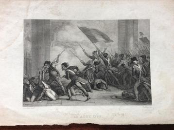 10 Août 1792 gravure Frilley naar Scheffer  beschikbaar voor biedingen