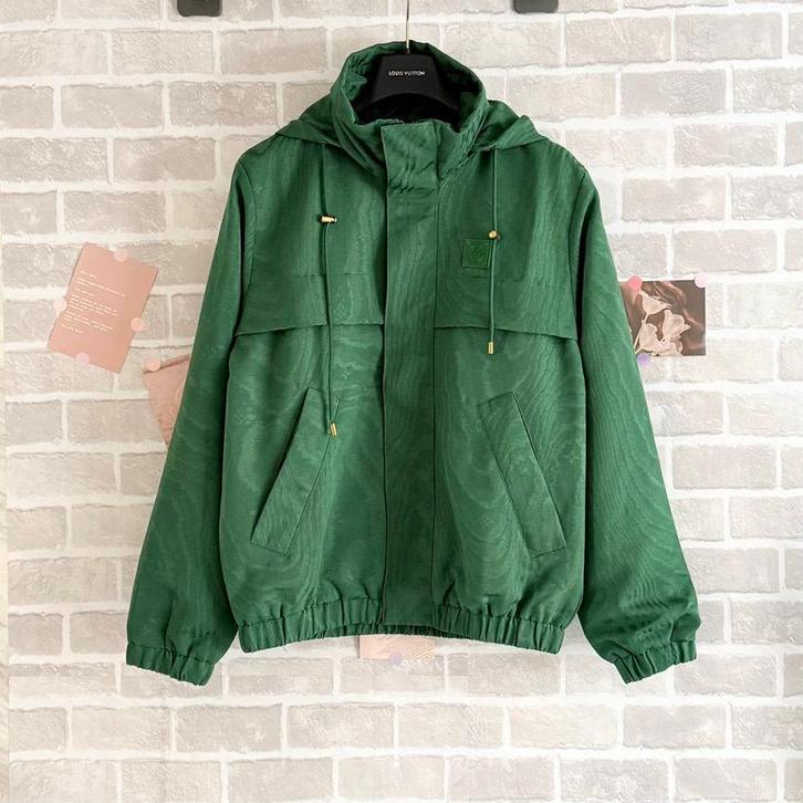 Louis Vuitton Jacquard Signature Windbreaker Green, Kleding | Heren, Jassen | Zomer, Nieuw, Overige maten, Groen, Verzenden