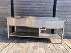 Dubbele Inox spoeltafel grootkeuken, Ophalen, Gebruikt