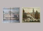 (1730) Set van 2 handgekleurd gravures over Den Haag, Verzenden
