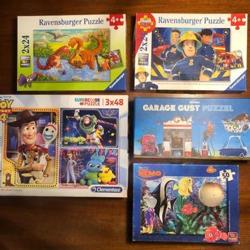 set van 5 kinderpuzzels ( 4+ ) beschikbaar voor biedingen