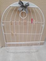 Witte decoratieve kaartenhouder in vorm van kooi., Ophalen, Zo goed als nieuw