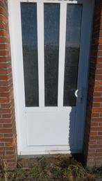 Voordeur wit PVC met glas, Doe-het-zelf en Bouw, Deuren en Vliegenramen, Ophalen, Gebruikt, 80 tot 100 cm, Buitendeur