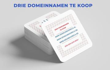 drie domeinnamen te koop beschikbaar voor biedingen