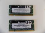 2 GBX2, PC2-6400 (DDR2-800), DDR2 SDRAM, 800 MHz, SO DIMM 20, Computers en Software, RAM geheugen, Ophalen of Verzenden, Zo goed als nieuw