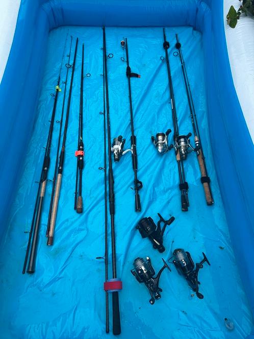 Vishengels en molens Shimano & Spro, Watersport en Boten, Hengelsport | Algemeen, Zo goed als nieuw, Complete hengel, Ophalen
