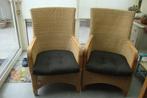 DEUX FAUTEUILS EN OSIER, Maison & Meubles, Fauteuils, Comme neuf, Bois, Enlèvement, Moins de 75 cm