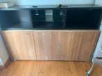 Massief eikenhouten dressoir + tv-plank, Huis en Inrichting, Ophalen, 75 cm of meer, 150 tot 200 cm, Eikenhout