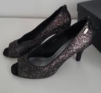 Zwarte pumps Esprit met glitters - leer - feest - schoenen, Noir, Escarpins, Esprit, Porté