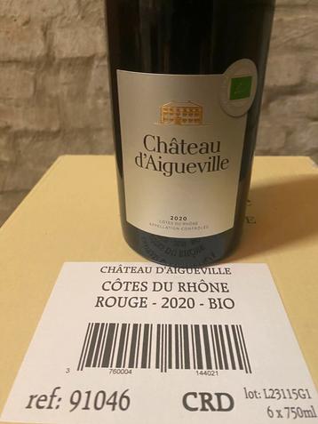 Bouteilles rouges blanches Château d'Aigueville Rhone disponible aux enchères