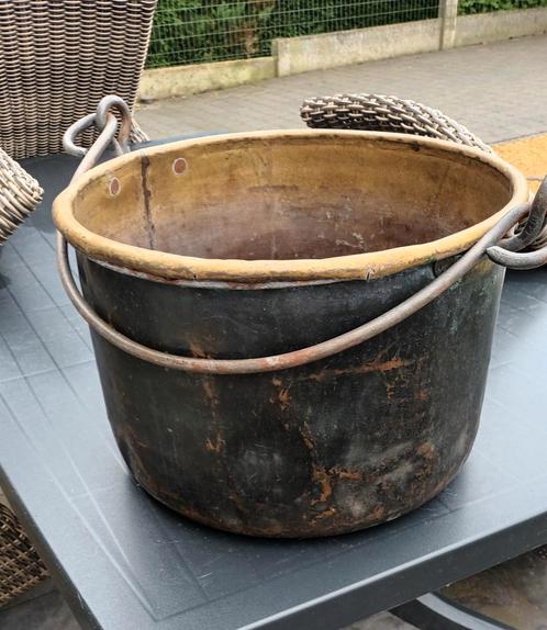 Antieke koperen ketel , handig voor brandhout, Antiek en Kunst, Antiek | Brons en Koper, Koper, Ophalen