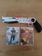 Wii Gun + bijhorende spelletjes, Consoles de jeu & Jeux vidéo, Shooter, Enlèvement, Utilisé, À partir de 16 ans