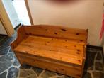 Bankje - kist massief grenen, Huis en Inrichting, Ophalen, Minder dan 50 cm, Gebruikt, 50 tot 75 cm