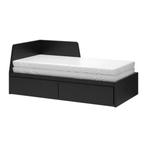 Flekke Ikea bed te koop + 2 matrassen   160cm x 200cm, Ophalen, Zwart, Tweepersoons, Zo goed als nieuw