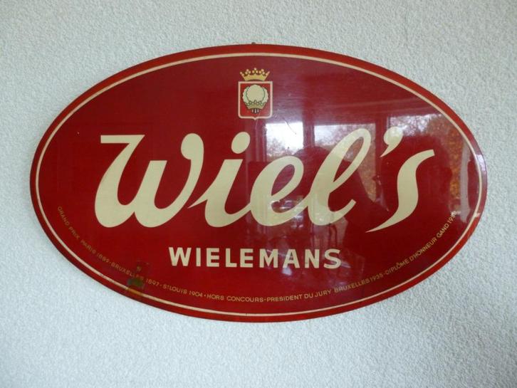 GLACOIDE RECLAME BORDJE"WIELS WIELEMANS"JAREN 30/40, Verzamelen, Merken en Reclamevoorwerpen, Gebruikt, Reclamebord, Verzenden