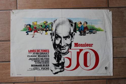 filmaffiche Louis De Funes Jo 1971 filmposter, Collections, Posters & Affiches, Utilisé, Cinéma et TV, A1 jusqu'à A3, Rectangulaire horizontal