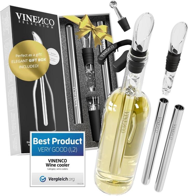 Wijnfleskoeler beluchter decanter GRATIS LEVERING, Huis en Inrichting, Woonaccessoires | Wijnrekken, Nieuw, Overige materialen