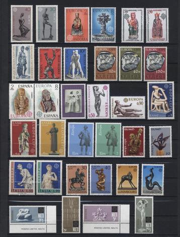 Série Europa 1974 neufs 49 timbres Sculpture, Envoi, Non oblitéré, Autres thèmes