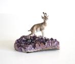 Vienna Bronze Chamois On Amethyst Base, 1900 Weens Brons, Enlèvement ou Envoi