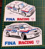Lot Stickers 2x Rally FINA Clovis Ford Sierra- Lancia Delta, Verzamelen, Stickers, Ophalen of Verzenden