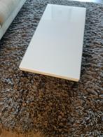 witte salontafel met glasplaat, Huis en Inrichting, Ophalen, Zo goed als nieuw, Rechthoekig, Glas