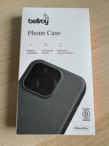 Coque en cuir pour iPhone 15 Pro + facture, Télécoms, Enlèvement ou Envoi, Housse ou Sac