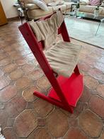 Stokke Tripp Trapp rode stoel + kussens, Kinderen en Baby's, Kinderstoelen, Ophalen, Gebruikt, Meegroeistoel