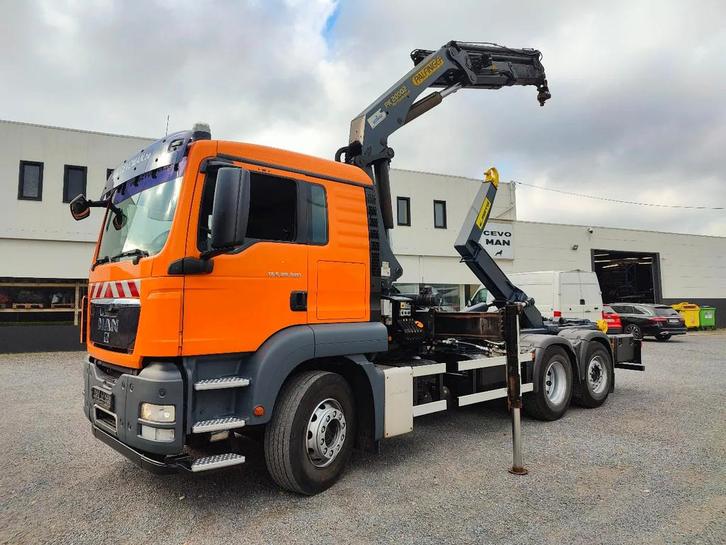 MAN TGS 26.320 Palfinger PK20002 Cotainer Marrel (bj 2009), Auto's, Vrachtwagens, Bedrijf, Te koop, MAN, Diesel, Euro 5, Automaat