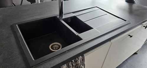 Blanco spoelbak graniet zwart, Huis en Inrichting, Keuken | Keukenbenodigdheden, Gebruikt, Ophalen