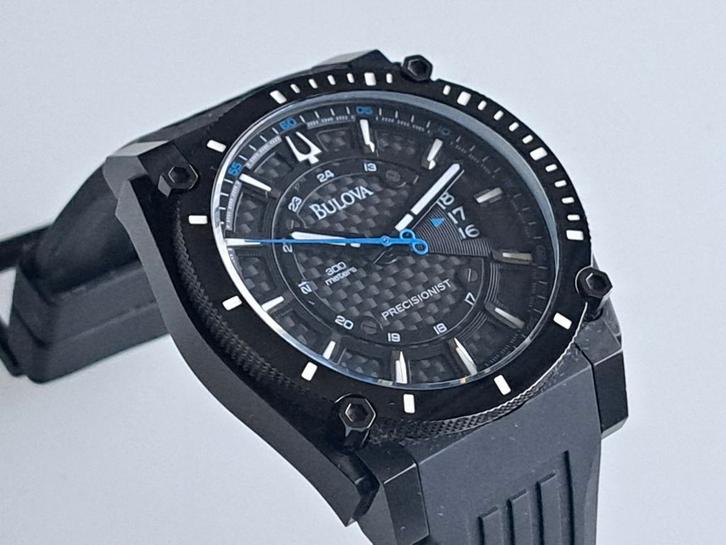 Bulova Champlain (Black) – 300m Diver, Handtassen en Accessoires, Horloges | Heren, Zo goed als nieuw, Polshorloge, Overige merken
