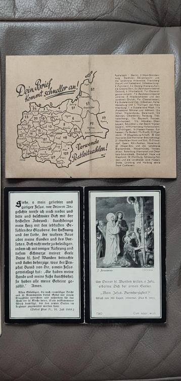 Avis de décès Allemand XX WW2 + Feldpost XX, Enlèvement ou Envoi