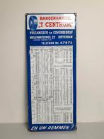 Groot vintage Emaile banden spannings bord, Verzamelen, Ophalen, Gebruikt, Auto's