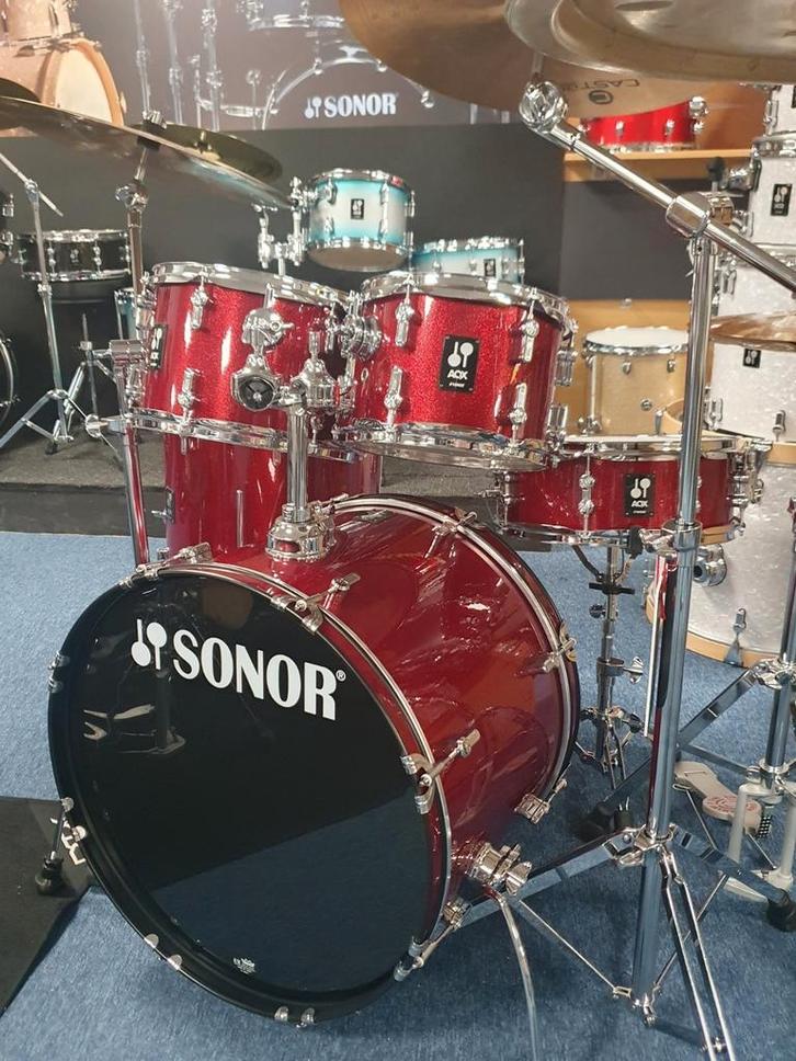 Sonor AQX in red sparcle: compleet drumstel!, Muziek en Instrumenten, Drumstellen en Slagwerk, Nieuw, Sonor, Ophalen of Verzenden
