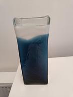 Vaas (nieuw), Minder dan 50 cm, Nieuw, Glas, Blauw