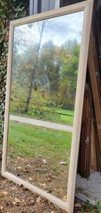 Grote spiegel wit eiken lijst, Ophalen