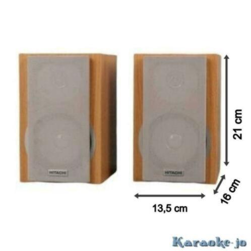 HITACHI Stereo Luidsprekerset 4 inch 2-weg 2x 30 Watt, Audio, Tv en Foto, Luidsprekerboxen, Nieuw, Front, Rear of Stereo speakers