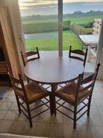 Eiken ronde tafel dia 1 meter + 4 stoelen
Afhalen in Reninge, Huis en Inrichting, Tafels | Eettafels, Ophalen