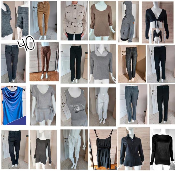 Maat 40 L broeken truien kleedjes topjes tshirts gilets jas, Kleding | Dames, Dames-kledingpakketten, Zo goed als nieuw, Maat 38/40 (M)