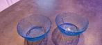 2 glazen aperitief schaaltjes  Hoogte 5 cm 12.5 cm groot, Ophalen, Zo goed als nieuw, Glas, Schaal of Schalen