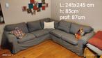 Canapé 5 places Ektorp, 75 à 100 cm, Cosy couleur jeans bleu/gris, Banc d'angle, Enlèvement